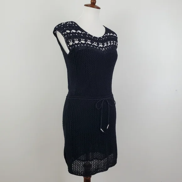 VS Moda International Black Studded Crochet Dress - Picture 6 of 12